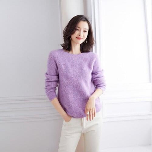 Elegant Ladies Fashion Plain Cashmere Sweater Pullovers Spring Autumn Lady Soft Wool Casual Knit Sweater Long Sleeve High Qual
