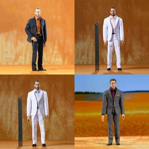 CEN-M17 1/6 Gentleman Suit Narrow Shoulder Casual Style Soldier Clothes Model For 12'' Action Figure Dolls In Stock