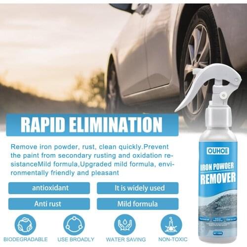 100ml Car Rust Remover Spray Metal Surface Chrome Paint Car Maintenance Iron Powder Cleaning Rust Remover Anti-rust Lubricant