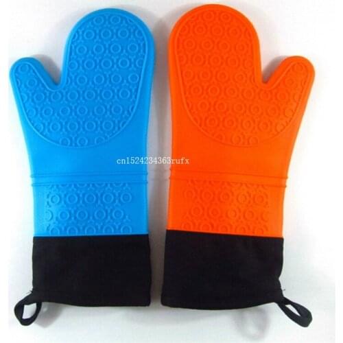 50pcs(25pair) Thick Long Waterproof Heat Resistant Silicone Glove with Cotton Kitchen BBQ Cooking Baking Gloves
