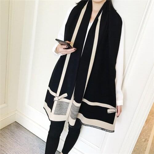 HotSale High Quality Blanket Custom Winter Shawl Plaid Pashmina Kashmir Long Thick Warm Scarf Cashmere Women Printed Poncho Cape