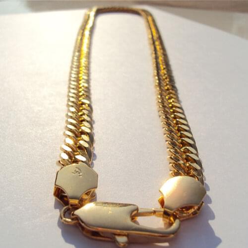 Model Thick Chunky 10MM L MIAMI LINK Chain HEAVY 18 k Solid Yellow Gold G/F Necklace Men 24"