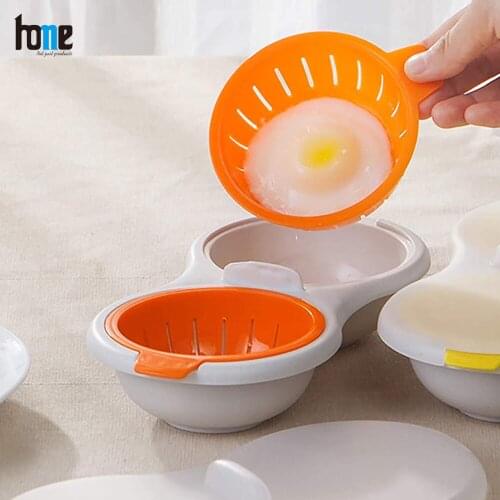 Egg Boiler Steamed Baking Cooking Appliances Microwave Egg Poacher Food Grade Double Cup Kitchen Gadgets Accessories Cookware