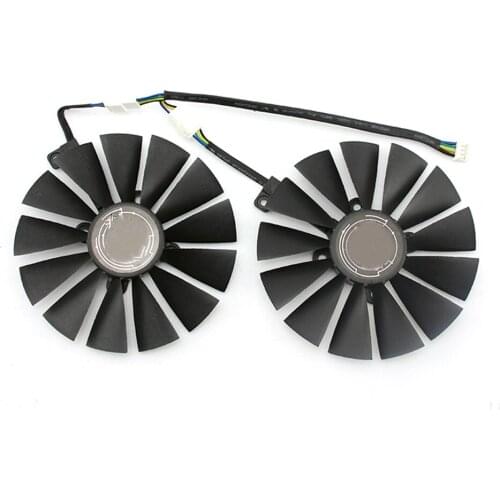 Durable Graphics Card Fan Replacement 4PIN Video Card Cooling Fans for ASUS DUAL-RX580-8G Repair Parts
