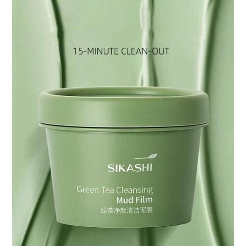 Deep Cleansing Face Mask 100g Green Tea Ice Muscle Mud Remove Blackheads & Shrink Pores Mask Skin Peel Off Care Products