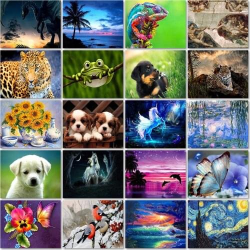 ZOOYA 5d Diy Diamond Painting Painted Cartoon Animals Cats Mosaic Embroidery Animal Cross Stitch Embroidery Crafts Decoration