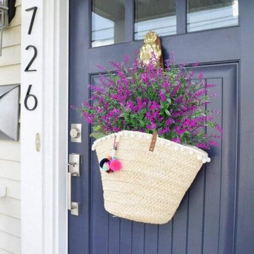 12 Strands Artificial Lavender Flowers Outdoor Fake Flowers for Decoration 67JB