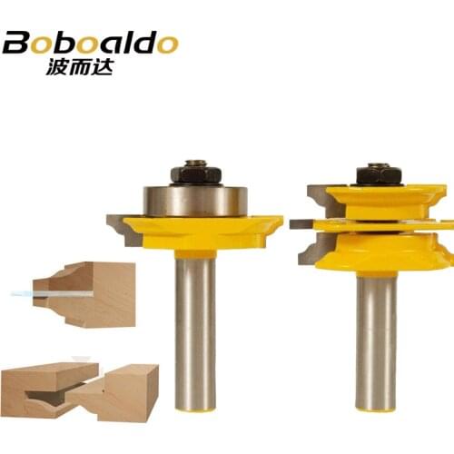 1/2" Shank Ogee 2 pcs Glass Door Rail and Stile Router Bit Set C3 Carbide Tipped Wood Cutting Tool woodworking router bits