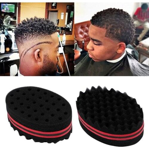 2Pcs Hair Sponge for Curls Men Women Kids Barber Hair Brush Sponge Dreads Locking Twist Afro Curl Coil Wave Hair Care Tool