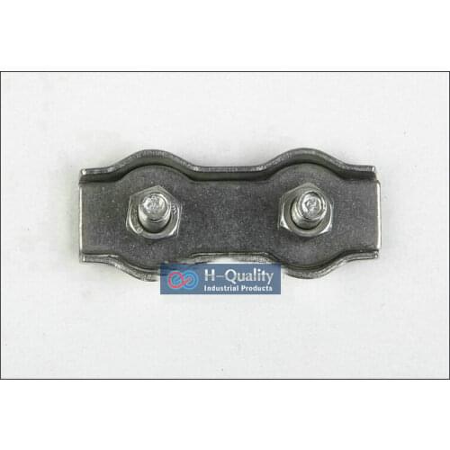 20PCS M4 AISI304 Stainless Steel Duplex Wire Rope Clip Of Wire Rope Fittings Rigging Hardware