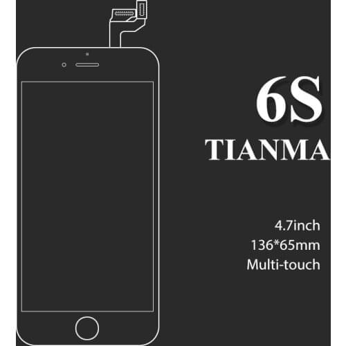 5PCS TIANMA LCD Display For iPhone 6S LCD Touch Screen Replacement For iPhone 6S No Dead Pixel+ Tempered Glass + Tool + TPU Case