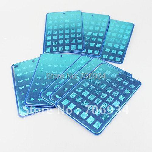 8PCS/lot Konad Stamp Image Plate Stamping Nail Art DIY Image Plate Template 5.7*3.7Inch