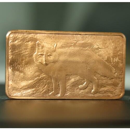 A079 1oz copper animal fox