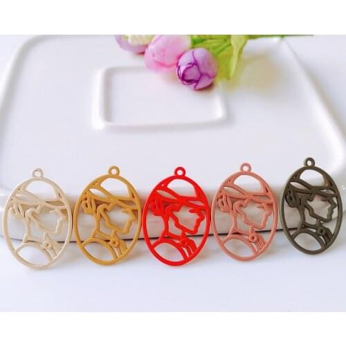 Human Head Earring Accessories Metal Pendant Eardrop Components Necklace Charms Diy Making Material Jewelry Finding 8pcs