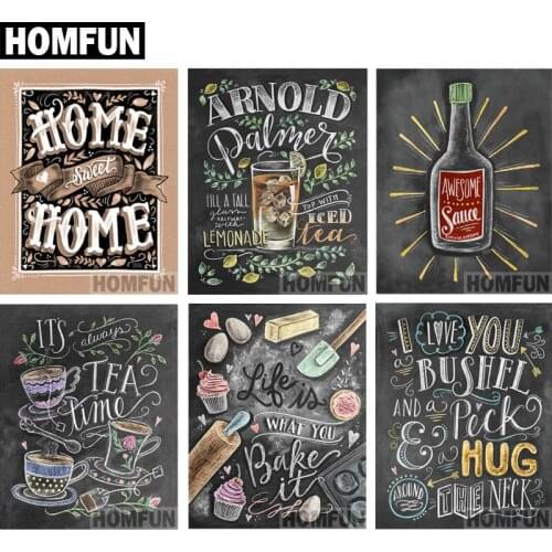 HOMFUN Full Square/Round Drill 5D DIY Diamond Painting "Blackboard text" 3D Embroidery Cross Stitch 5D Decor Gift A06821