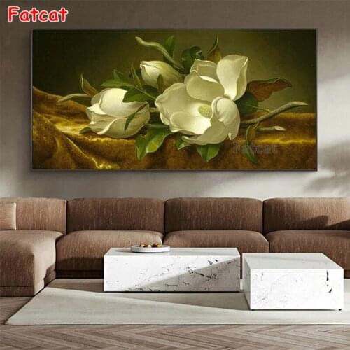 Diamond painting Magnolia mosaic diamond crystal painting full square/round diamond embroidery art Cross Stitch Diamond PP392
