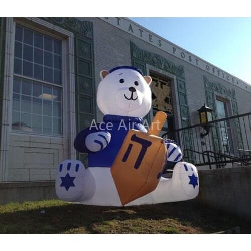 Free shipping 3m H inflatable Hanukkah bear decorations