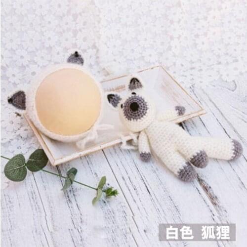 Free shipping, Baby cowboy hat with DOLL 2pcs set , new handmade crochet newborn hat Caps ,newborn crochet photo props