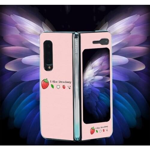 Z Fold2 Funda Case for Samsung Galaxy Z Fold 2 Case Fold Lovely Cartoon Fruit Coque PU Leather Phone Case Cover Capa Z Fold 2 5G