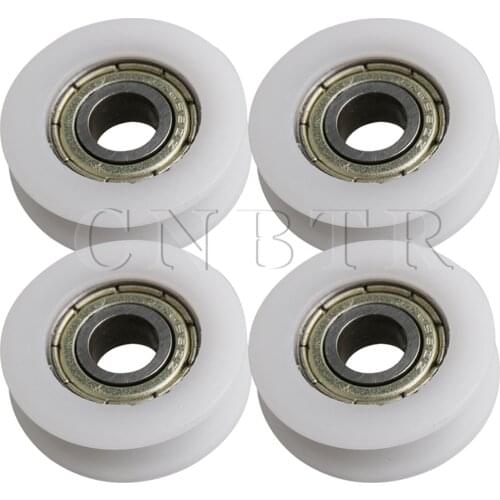 CNBTR 4x U-type Groove Bearing 696ZZ Guide Pulley Load-bearing 67KG 22x6x7mm