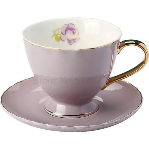 European coffee cup plate espresso small luxury coffee cup afternoon tea cup flower tea cup set
