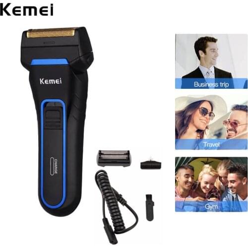 Kemei Male Electric Shaver 2 Blade Reciprocating Bear Razor Rechargeable Hair Trimmer Whole Body Barber Shaving Machine F30