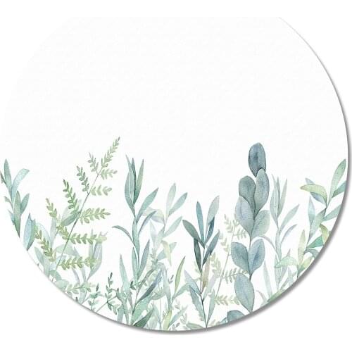 Office Computer Desk Mat Table Keyboard Mouse Pad Green Grass Premium Round Non-slip Mat Gamer Mousepad Mat