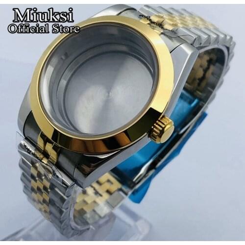 Miuksi 40mm case sapphire glass jubilee bracelet fit NH35 NH36 ETA 2836 Miyota 8205 8215 821A Mingzhu DG2813 3804 movement