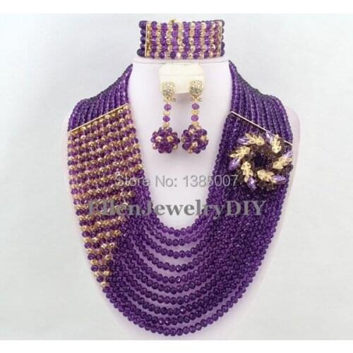 Fashionable African Jewelry Sets African Crystal Beads Jewelry Set for Wedding W6898