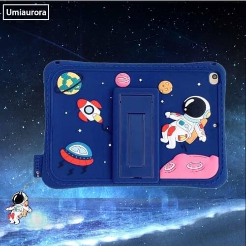Cartoon Kids Silicone Tablet Case For IPad Mini 5 Air 2 3 4 10.9 7th 8th 10.2 9.7 2017 2018 Pro 10.5 11 2020 Cover + Strap