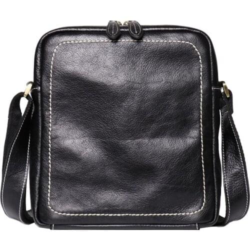 Genuine Leather Messenger Bag Mens Shoulder Bag Genuine Leather Mens Small Casual Flap Male Crossbody Bags for Men