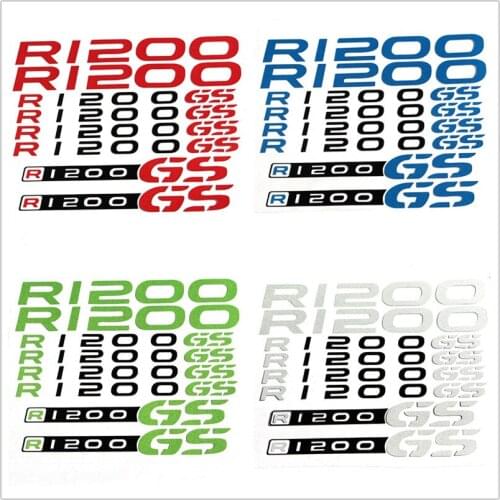 For R1200GS LOGO decals 8X motorcycle stickers auto parts reflective colorful Red Green Blue