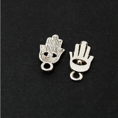 New Arrival Alloy Hand Shape Charms Tibetan Silver 9*16mm 10pcs/lot Pendant for Jewelry Making ZN-21261