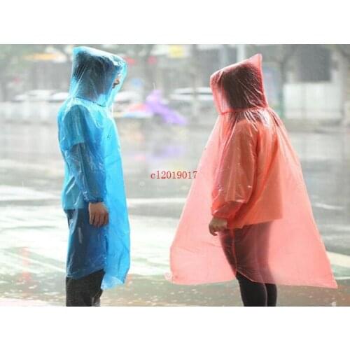 Wholesale One-time Raincoat Thicken Disposable PP Raincoats Disposable Emergency Waterproof Poncho Rainwear Travel Rain Coat