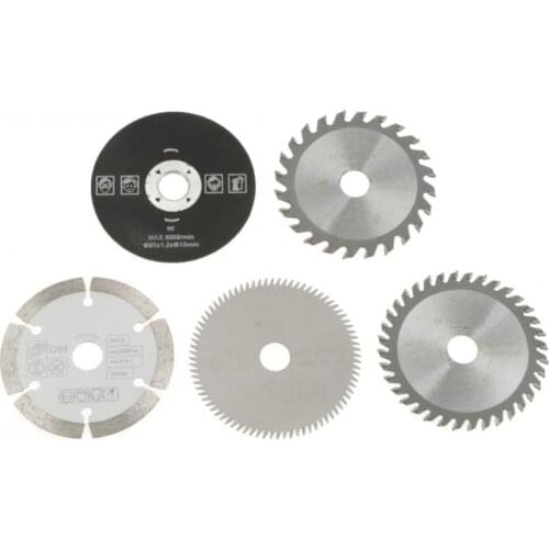 5pcs 85mm 24/36/80 Teeth Inner Diameter 15mm Mini Carbide Circular Multi-function for Wood Cutting Tool Disc