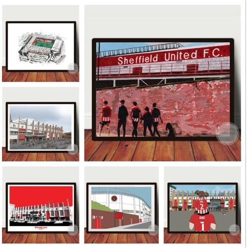 SUFC Bramar Lane Stadium Poster Canvas Wall Art Painting English Premier League Football Theme Home Decoration Gifts for Fans