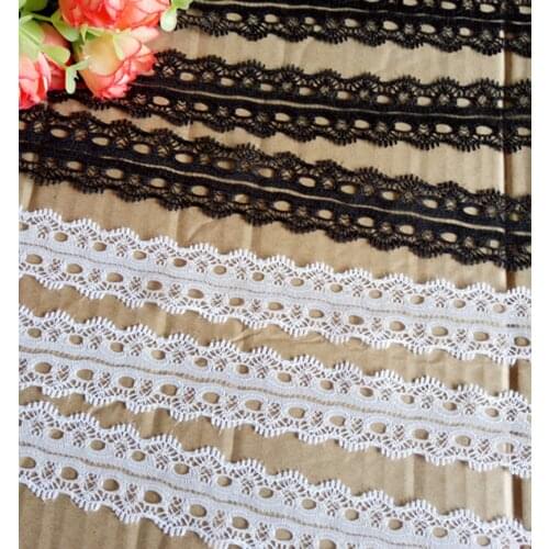 Width 30mm 15yards 2colors Embroidered Net Lace Trim fabric Garment ribbon headband wedding party decoration DIY Accessorie #156