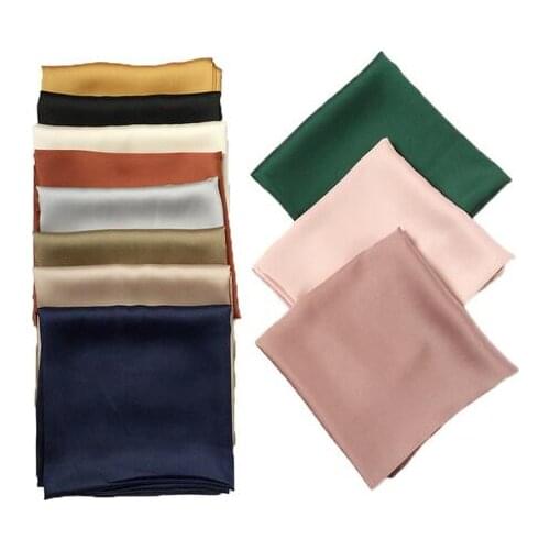 2017 Luxury Brand Bag Scarves Womens Scarf Fashion Lady Silk Square Scarves Solid Color For Lady Scarf