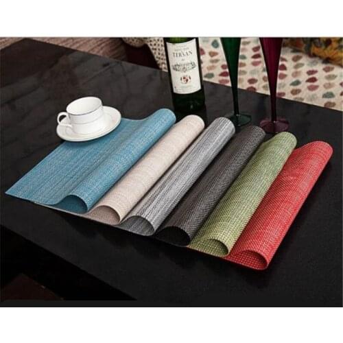 Modern Style 4/6/8/10pieces Set Tableware Mats Pads Kitchen Table Mats PVC Table Napkin Decorative Placemats for Dining Table