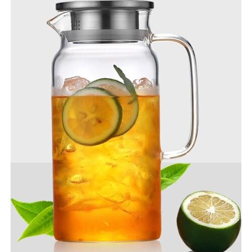 Heat Resistant Glass Teapot Large Capacity Clear Coffee Juice Bottles Loose Leaf Tea Pot Tool For Home Office