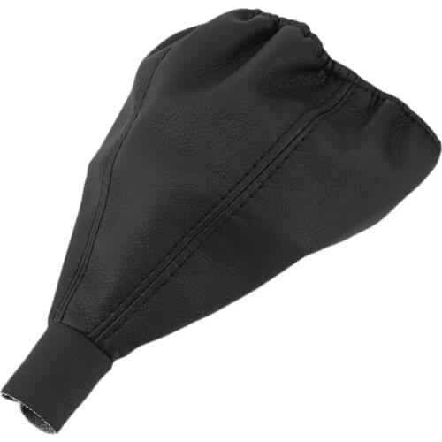 Universal Car Gear Head Dust Cover Faux Leather Vehicle Shift Collar Knob Boot Auto Accessories