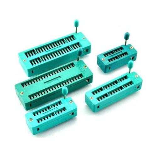 2pcs DIP14/16/18/20/24/28/32/40P 2.54mm Pitch IC Test Universal ZIF Socket Holder connector