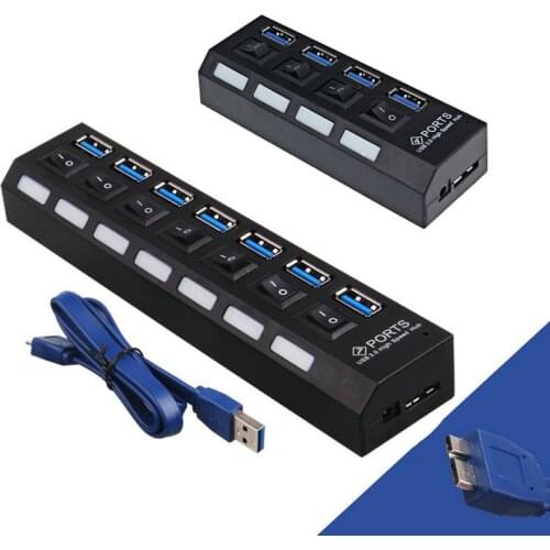 USB HUB 3.0 HUB 4 7 Port Multi USB Splitter On and Off Switch For PC Laptop USB HUB 2.0 USB3.0 Multiple Port 5Gbps High Speed