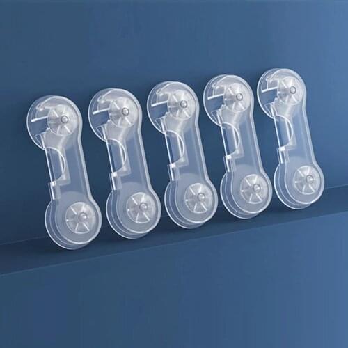 W3JF 5/10 Drawer Door Cabinet Cupboard Toilet Safety Locks Baby Kids Safety Care Plastic Locks Straps Infant Baby Protection