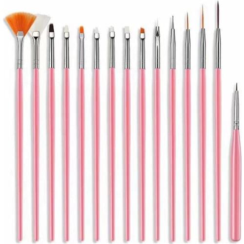15Pcs/Set Pastry Brushes Multifunction Decorative Tool Brush Set For Fondant Cake Painting Brush Nail Art Brush Painting Pen