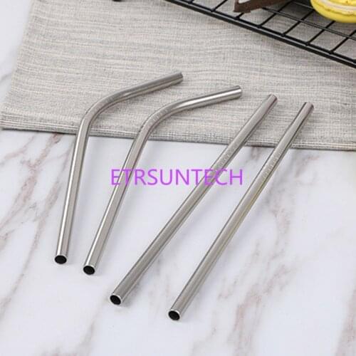 200pcs/lot 18cm Short Drinking Straw For Kids 316 Stainless Steel Straw Reusable Silver Metal Straws Food Grade For Juicy