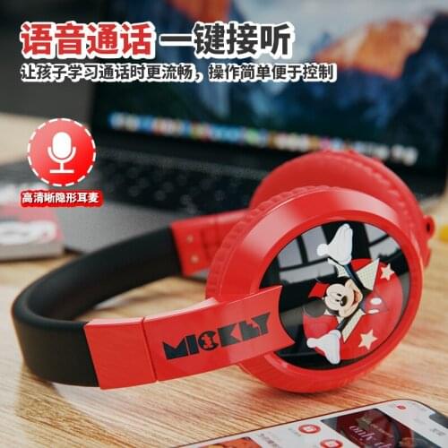 2021 Disney TWS 5.0 Headset Gaming Microphone Wireless Headset Cute Head-mounted Childrens Bluetooth-compatible Headset