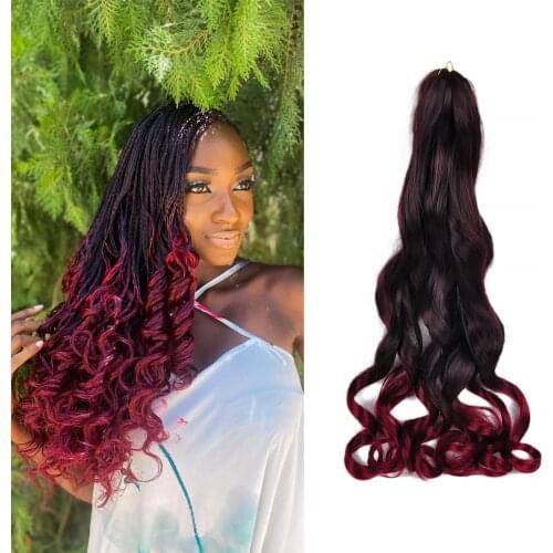 Natifath Yaki Loose wave PonyStyle Crochet Braids Hair Braid Spiral French Curls Extension Synthetic Curly Braiding Hair