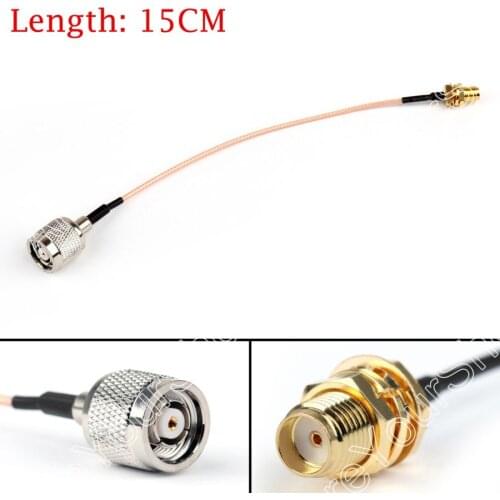 Areyourshop Sale 15CM SMA Female To RP TNC Male Plug Pigtail Cable RG178 6" For Wireless Router Jac