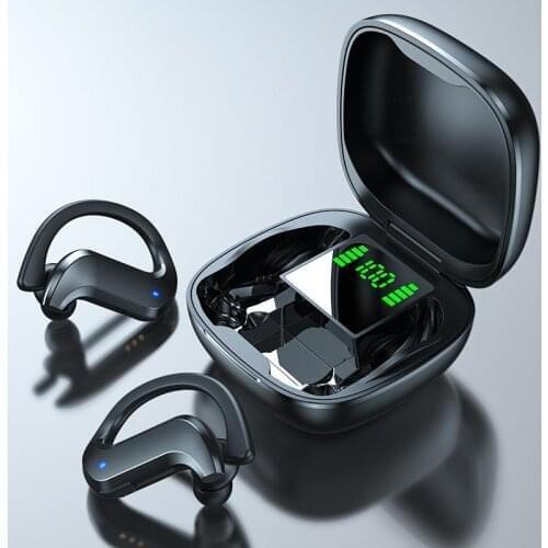 TWS Bluetooth 5.0 Earphones Wireless Headphone Bone Conduction 9D HiFi Stereo Sport Handsfree with Microphone